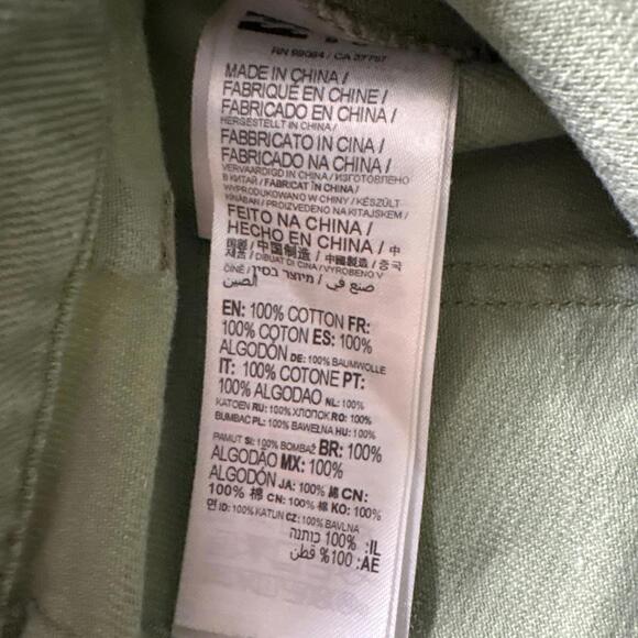 Billabong Cargo Wide Leg Jeans Womens 26 Olive Green Utility Raw Hem Y2K - Picture 6 of 10